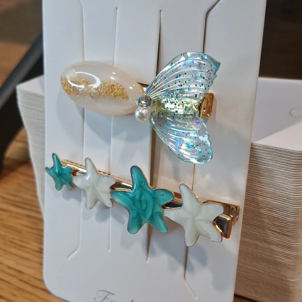 Starfish & Mermaid Hair Clip Set